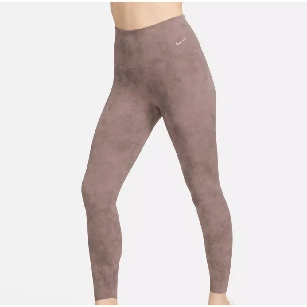 New Nike Zenvy High-Waisted 7/8 Leggings Smoky Mauve Women's Size XL Stretch